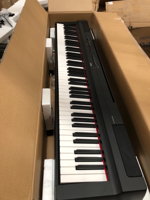 Photo 2 of ***TESTED, WORKS*** YAMAHA P125 88-Key Weighted Action Digital Piano with Power Supply and Sustain Pedal, Black
