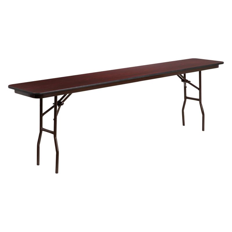 Photo 1 of ***HARDWARE LOOSE IN BOX*** Rectangle Training Table, 18" X 96" X 30", Laminate Top, Wood Grain
