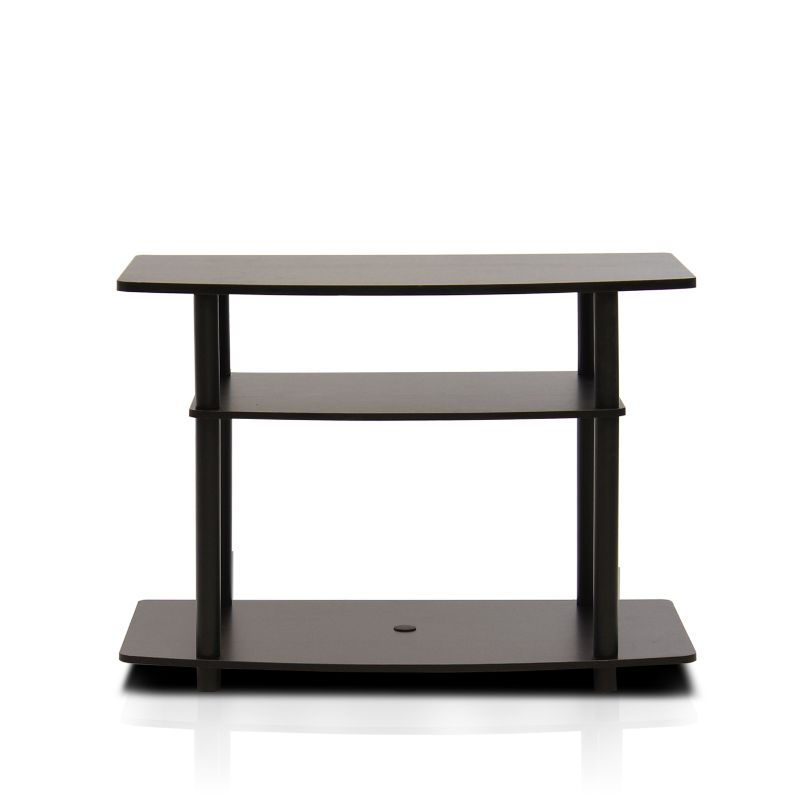 Photo 1 of **MINOR DAMAGE** Turn-N-Tube No Tools 3-Tier TV Stands, Dark Brown & Black - 23.3 X 31.5 X 15.8 in.
