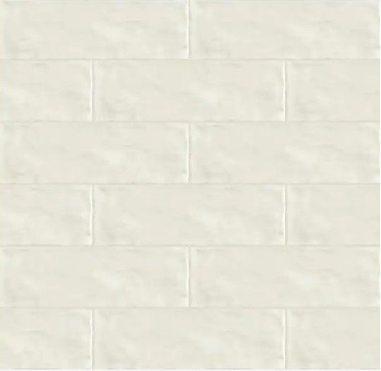 Photo 1 of **MINOR DAMAGE** MSI
Zellige Pearl 2.5 in. x 8 in. Glossy Ceramic White Wavy Subway Tile **ROUGHLY 20 SQ FT** 