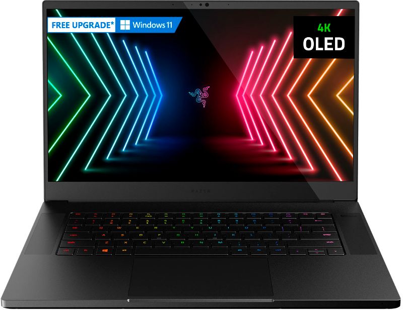 Photo 1 of Razer - Blade 15 Advanced - 15.6" Gaming Laptop - 4K OLED - Intel Core i9 - NVIDIA GeForce RTX 3080 - 32GB RAM - 1TB SSD - Black
