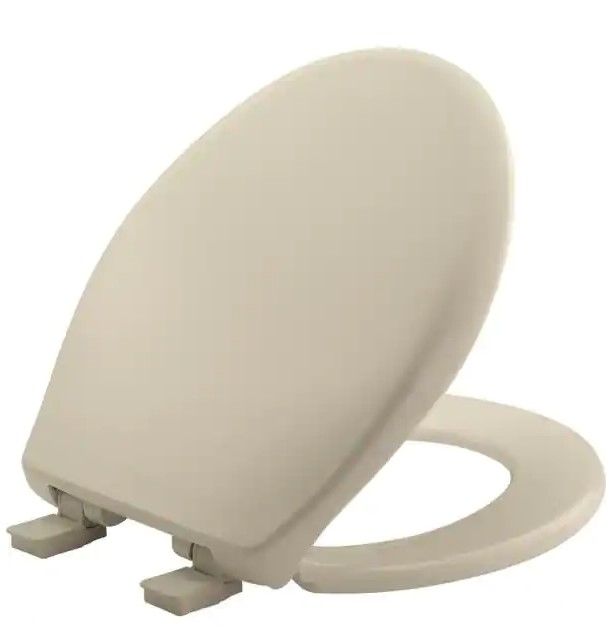 Photo 1 of 
BEMIS
Affinity Never Loosens Slow Close Easy Clean Round Plastic Toilet Seat in Bone