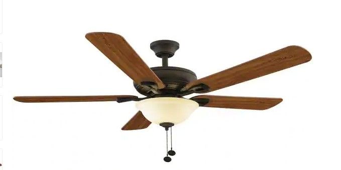Photo 1 of 
Hampton Bay
Rothley 52 in. LED Oil-Rubbed Bronze Ceiling Fan with Light Kit
