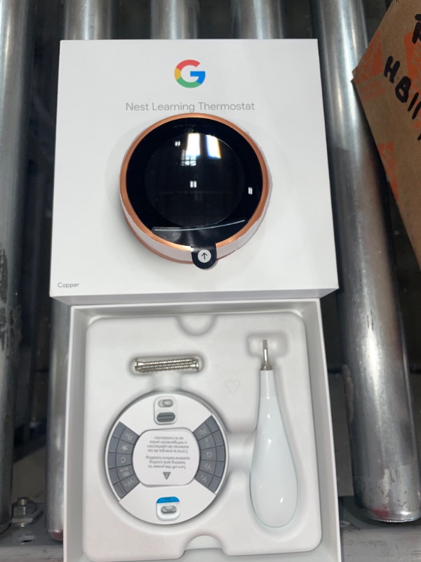 Photo 2 of Google Nest Learning Thermostat - Programmable Smart Thermostat for Home - 3rd Generation Nest Thermostat - Works with Alexa - Copper
