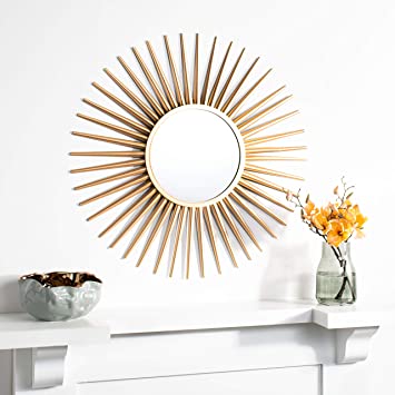 Photo 1 of Safavieh Home Zyla Gold Sunburst 36-inch Decorative Accent Mirror
