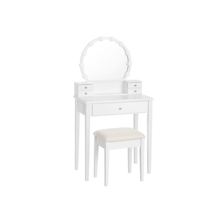 Photo 1 of White Makeup Vanity Set Dressing Table
