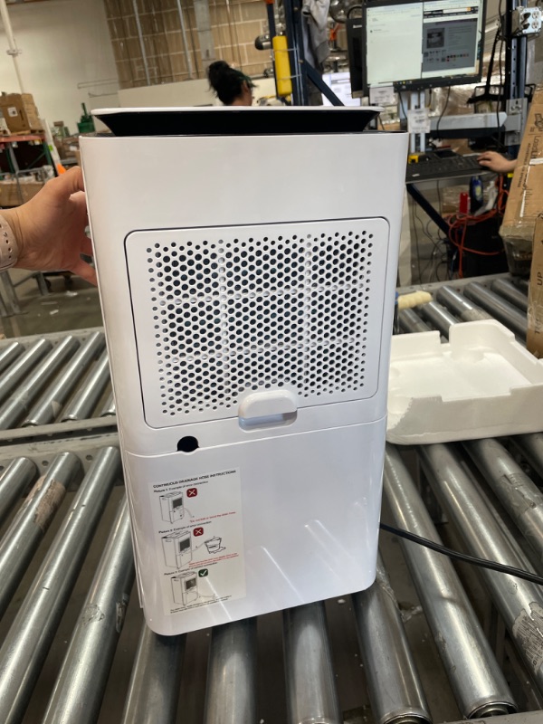 Photo 2 of 1800 Sq. Ft Dehumidifier for Home and Basements, COLAZE 30Pints Dehumidifiers with Auto or Manual Drainage with Drain Hose, 0.66 Gallon Water Tank, Auto Deforest, Dry Clothes Function
