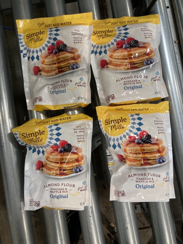 Photo 2 of ** NON- REFUNDABLE**
EXP 2/12/22 Simple Mills Just Add Water Almond Flour Pancake & Waffle Mix, Gluten Free, Good for Breakfast, Nutrient Dense, 12oz, Pack of 4 