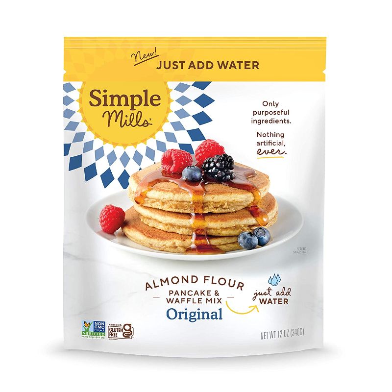 Photo 1 of **NONREFUNDABLE**BEST BY 2/12/2022**
Simple Mills Just Add Water Almond Flour Pancake & Waffle Mix, Gluten Free, Good for Breakfast, Nutrient Dense, 12oz, Pack of 3