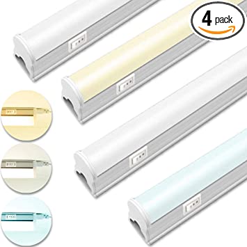 Photo 1 of Newhouse Lighting 4FT T5 Light Fixture LED Shop Light 20W w/Selectable CCT, 2000 Lumens, 2700/4100K/5000K, Utility Ceiling Lights Linkable for Garage and Under Cabinet, (4-Pack) (NHT5-4FTCCT-4)
