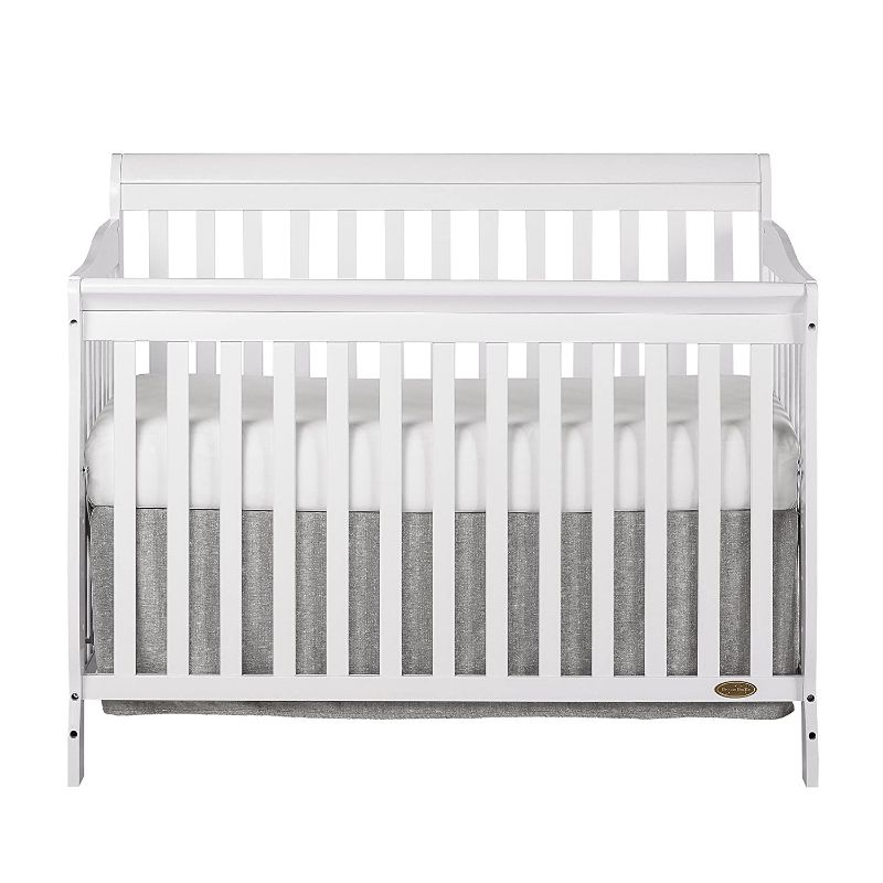 Photo 1 of Dream On Me Ashton 5-in-1 Convertible Crib in White, Greenguard Gold Certified
