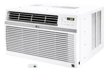 Photo 1 of **LIGHT WARE** LG Electronics
8,000 BTU 115-Volt Window Air Conditioner LW8016ER with ENERGY STAR and Remote in White