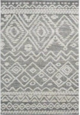 Photo 1 of **MINOR STAINS** Bazaar Adia White/Grey 8 ft. x 10 ft. Geometric Polypropylene Area Rug