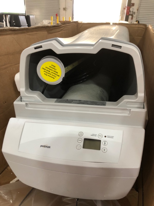 Photo 3 of Whirlpool WHES40E 40,000 Grain Softener | Salt & Water Saving Technology | NSF Certified | Automatic Whole House Soft Water Regeneration, White
