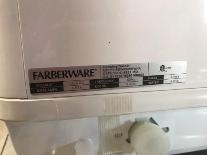 Photo 1 of Farberware Professional Portable Dishwasher White