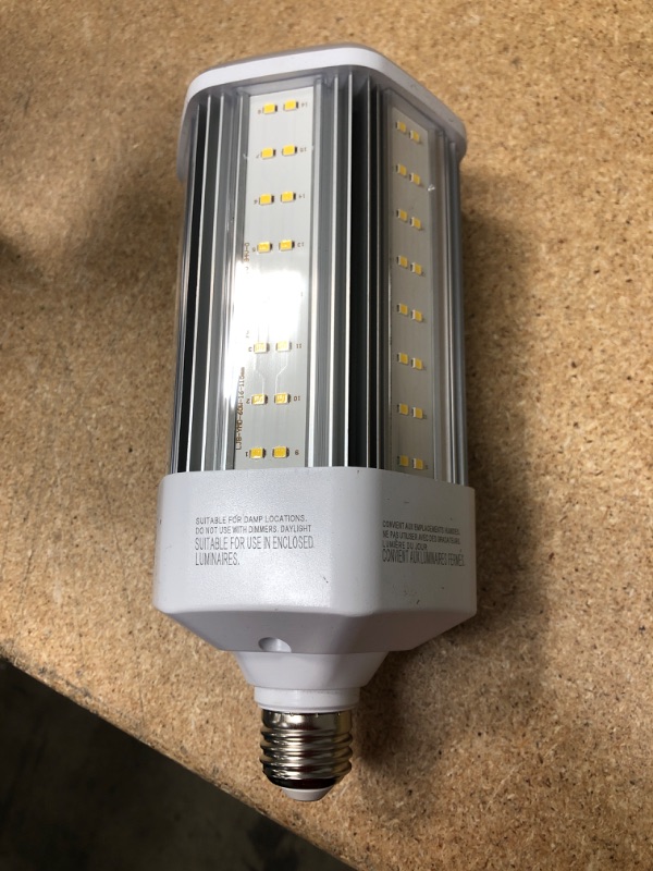 Photo 2 of 400-Watt Equivalent Corn Cob E26 Base with E39 Mogul Adapter High Lumen Daylight (5000K) HID Utility LED Light Bulb
