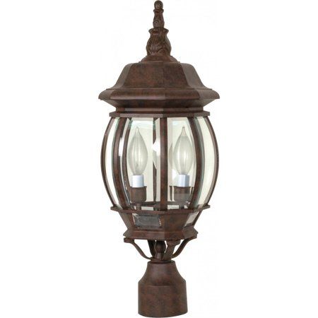 Photo 1 of (DOES NOT INCLUDE BULBS)
Central Park 3 Light Old Bronze with Clear Beveled Panels Post Lantern
