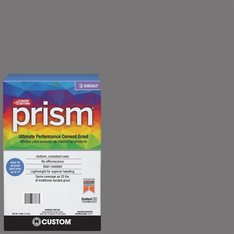 Photo 1 of (HOLE IN BAG) 
Custom Building Products Prism #19 Pewter 17 Lb. Grout, Silver
