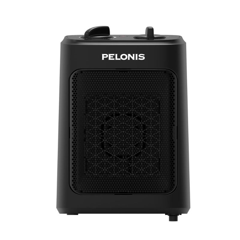 Photo 1 of (COSM DAMAGES) 
Pelonis 1500-Watt 9 in. Electric Personal Ceramic Space Heater with Thermostat, Black
