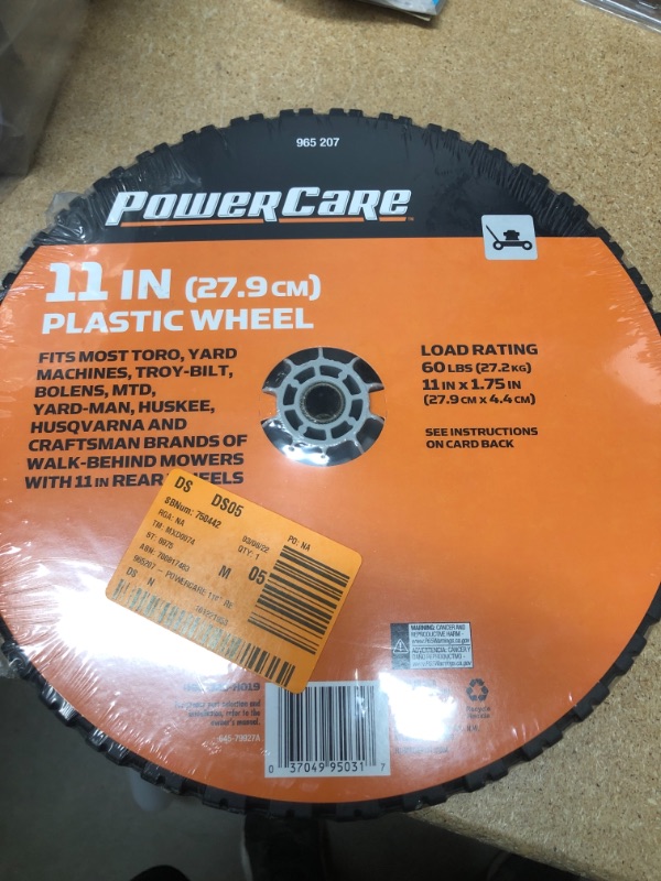 Photo 2 of 11 in. x 1.75 in. Universal Plastic Wheel for Lawn Mowers