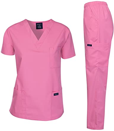 Photo 1 of Dagacci Scrubs Medical Uniform Women and Man Scrubs Set Medical Scrubs Top and Pants-Medium 