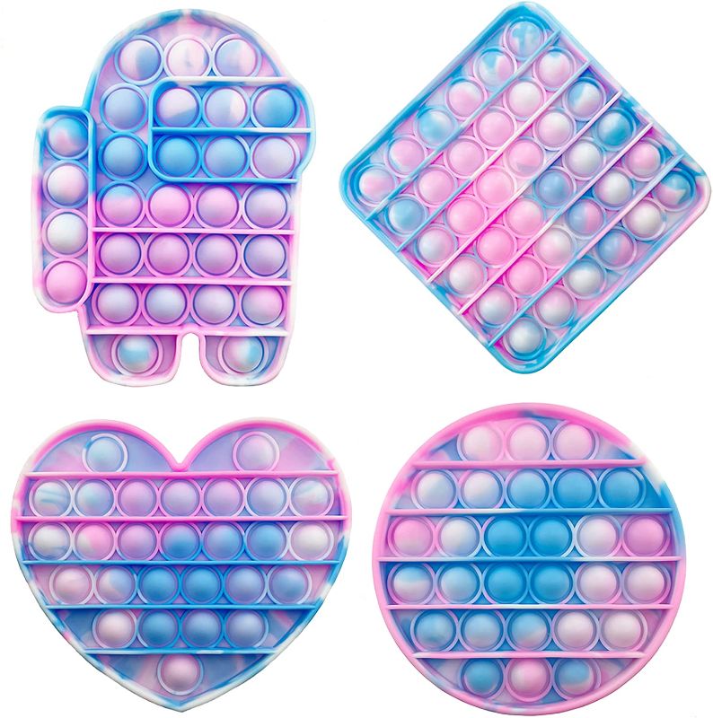 Photo 1 of **SET OF 2**DIFFERENT FROM STOCK PHOTO
4 Pcs Pop Bubble Fidget Sensory Toy?Stress Relief and Anti-Anxiety Toy for Kids and Adults?Autism Special Needs Stress Reliever Squeeze Silicone Toy
