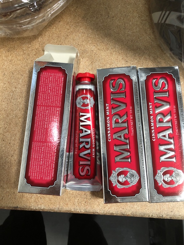 Photo 2 of **PACK OF 3**
Marvis Cinnamon Mint Toothpaste
