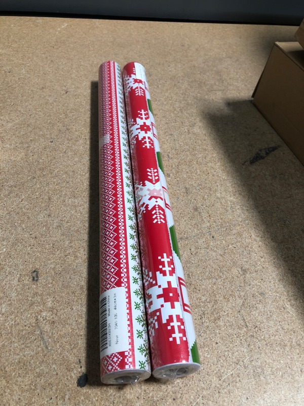 Photo 2 of **SET OF 2**
Cohoo Home Removable Wallpaper Christmas Peel and Stick Wallpaper for Xmas Decoration Red Green Contact Paper Decorative Christmas Wrapping Paper Roll, Self Adhesive Wallpaper 17.5in x 118in
