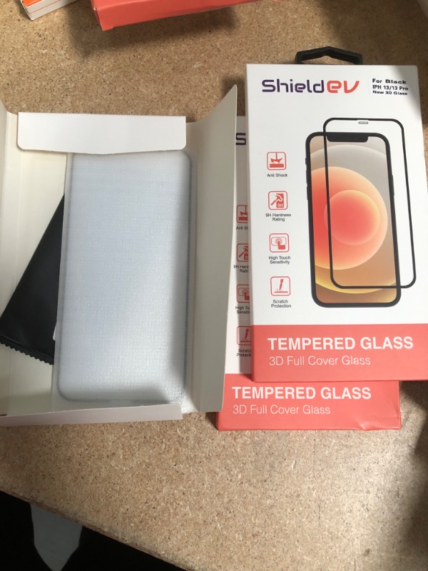 Photo 2 of **SET OF 3**
Shieldev Tempered Glass Screen Protector Compatible with iPhone 13 / iPhone 13 Pro 2021 - Clear 3D Full Cover With Curved Edges - Strong Surface Protection Against Scratches, Fingerprints - 1 Pack
