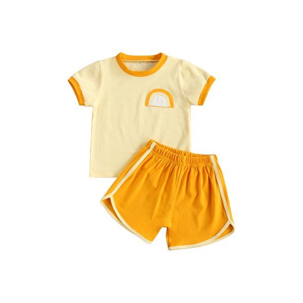 Photo 1 of **DIFFERENT FROM STOCK PHOTO** SET OF 2
Toddler Baby Boy Girl Clothes Short Sleeve T-ShirtsTop Loose Shorts Summer Casual Outfits Set, (2-3 Years) (4-5 years)