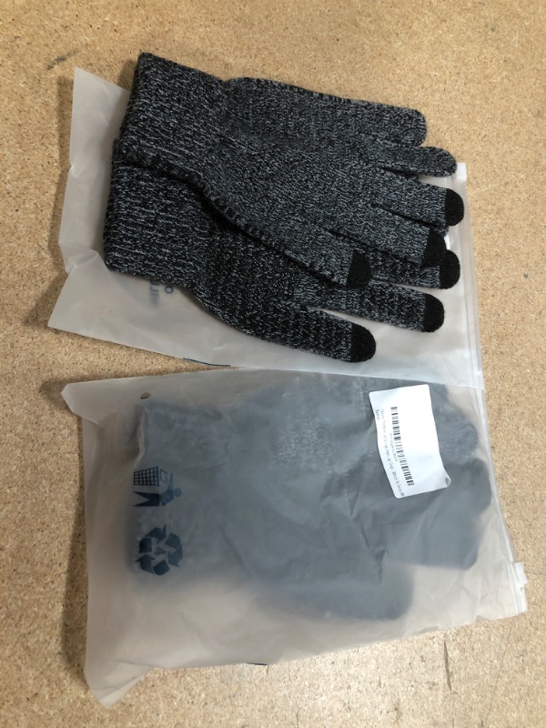 Photo 2 of ***SET OF 2**
HONYAR Winter Gloves Men Women - Touch Screen Knitted Anti-Slip Elastic Cuff Warm Thermal Soft Lining for Driving Running (medium)
