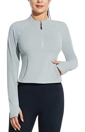 Photo 1 of BALEAF Women's half-zip running top with thumb holes, (XXXL)
