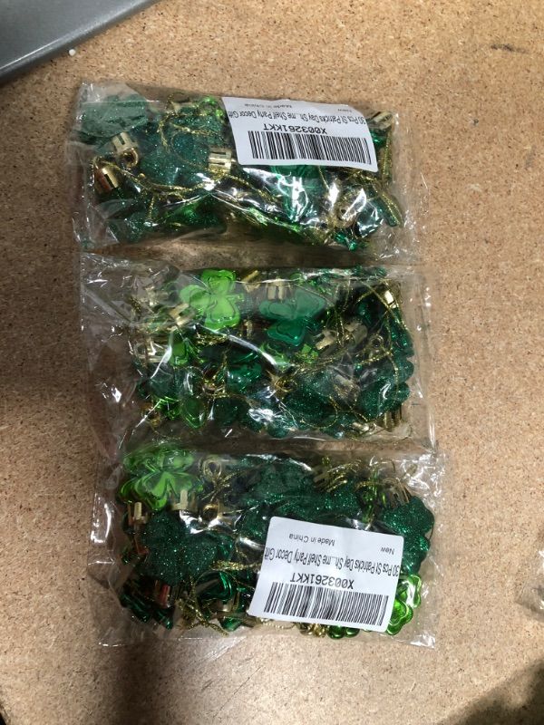 Photo 1 of **SET OF 3**
30 Pcs St Patricks Day Shamrock Hanging Ornaments, Cute St Patrick's Day Shatterproof Good Luck Irish Clover Baubles Decorations for Xmas Tree Table Home Shelf Party Decor Gift
