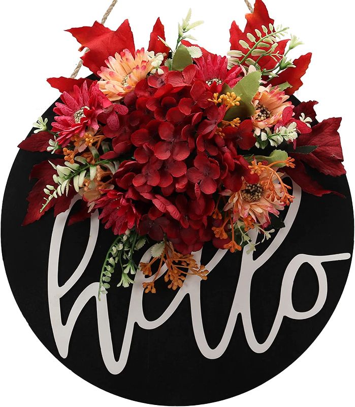 Photo 1 of **SET OF 2**
Spring wreath hello welcome sign for front door spring summer wreaths for front door welcome home sign Porch for Front Door Decor Wooden Door Wreath Decoration Hanging Sign Farmhouse Wall Decor (A)
