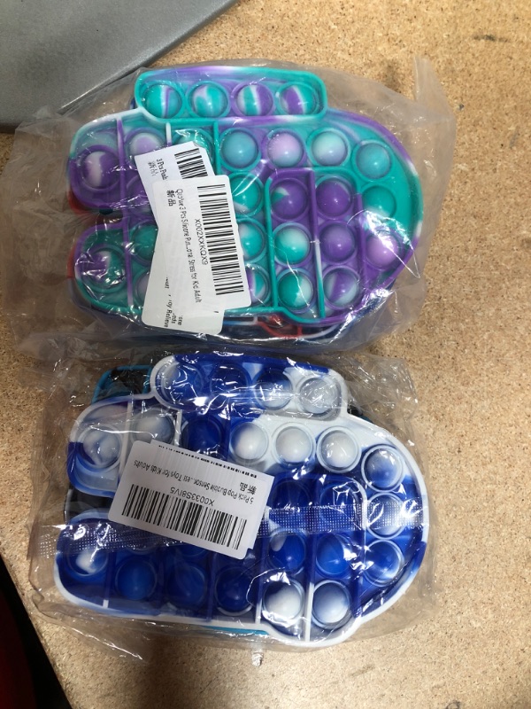 Photo 1 of **SET OF 2** COLOR MAYBE VARY
 3PCS-PACK Push Pop Bubble Fidget Sensory Toy,Bubble Popping Fidget Toy,Fidget Popper Stress Relief and Anti-Anxiety Tools for Boys Girls Kids Adults

