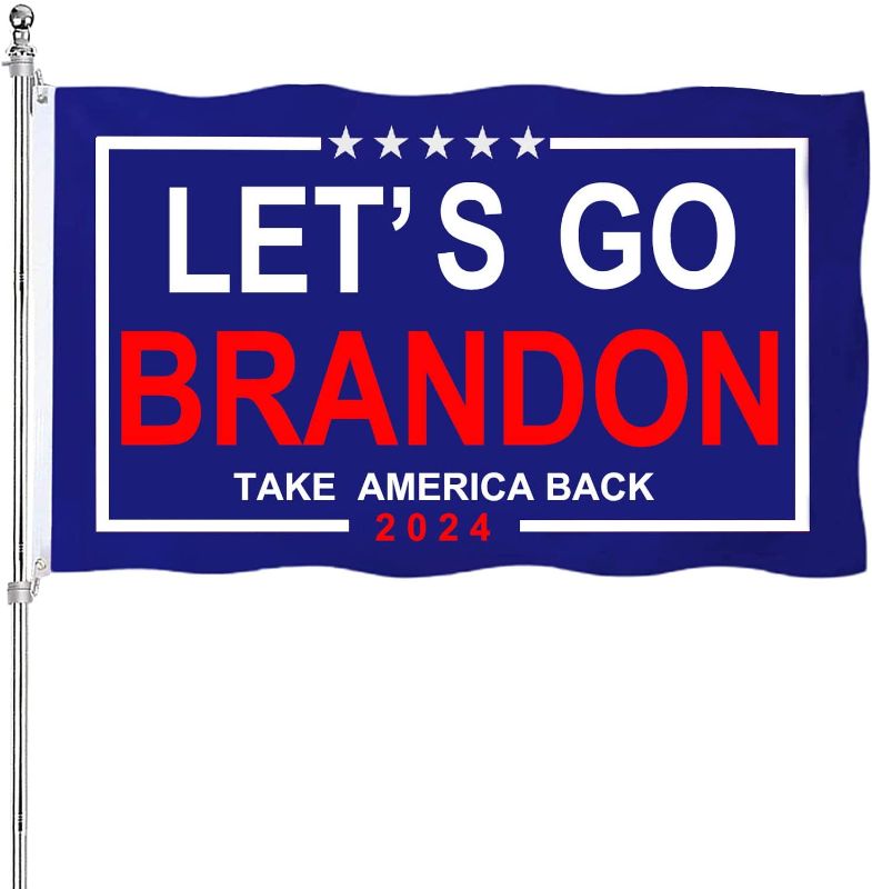 Photo 1 of **SET OF 2**
Brandon Lets Go Flag Brandon 3X5Ft Flags with Brass Grommets, Outdoor Indoor Small Garden Flag & Banners Sign
