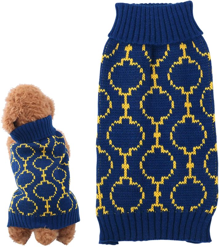 Photo 1 of ***SET OF 3**
D KING D KING Turtleneck Dog Holiday Sweater,Christmas Dog Sweaters for Small Dogs (Large, 40cm)
