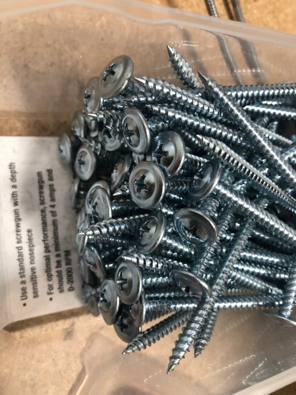 Photo 3 of #8-15 x 2-1/2 in. Philips Pan Head Sharp Point Lath Screw 120 SCREWS 
