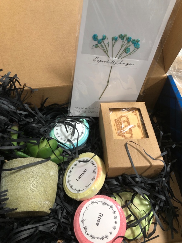 Photo 2 of Giftgarden Queen of Everything Gift Box for Women Her Valentines Day, Music Box, Artificial Succulent, Bath Bombs, Greeting Card