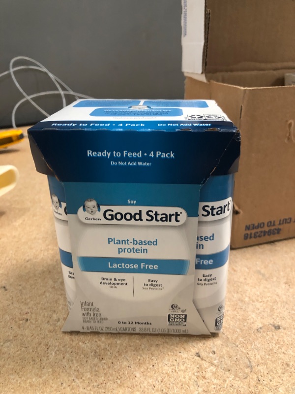 Photo 2 of ** EXP; APRIL 18, 2022**
Gerber Good Start Ready to Feed Baby Formula, Soy, Lactose Free, 8.45 Ounce (Pack of 24)
