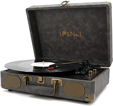 Photo 1 of LP and No.1 Portable Suitcase Turntable with Stereo Speaker (Grey)