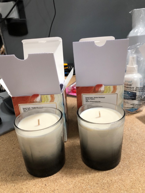 Photo 2 of ** SETS OF 2**
LUI Wocanbebetter | Premium Soy Wax Scented Candles | 7.4 oz 40 Hours Burning time | All Natural Soy Wax Candles | Aromatherapy Candles with Color Gift Box(Bourbon Wonderland)

