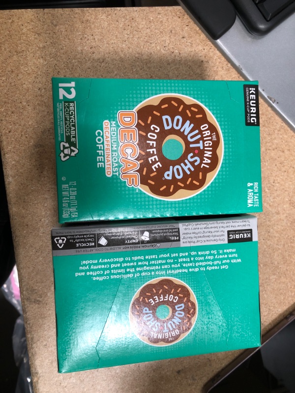 Photo 2 of ** EXP: 24 OCT 2023** ** NON-REFUNDABLE ** SOLD AS IS **
The Original Donut Shop Keurig Single-Serve K-Cup Pods, Decaf Keurig Single-Serve K-Cup Pods, Medium Roast Coffee, 12 Count
