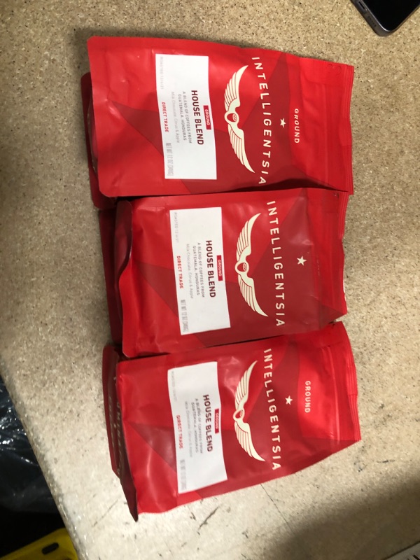 Photo 2 of ** SETS OF 3**  ** NON-REFUNDABLE** ** SOLD AS IS**
Intelligentsia Coffee, Light Roast Ground Coffee - House Blend 12 Ounce Bag with Flavor Notes of Milk Chocolate, Citrus, and Apple
