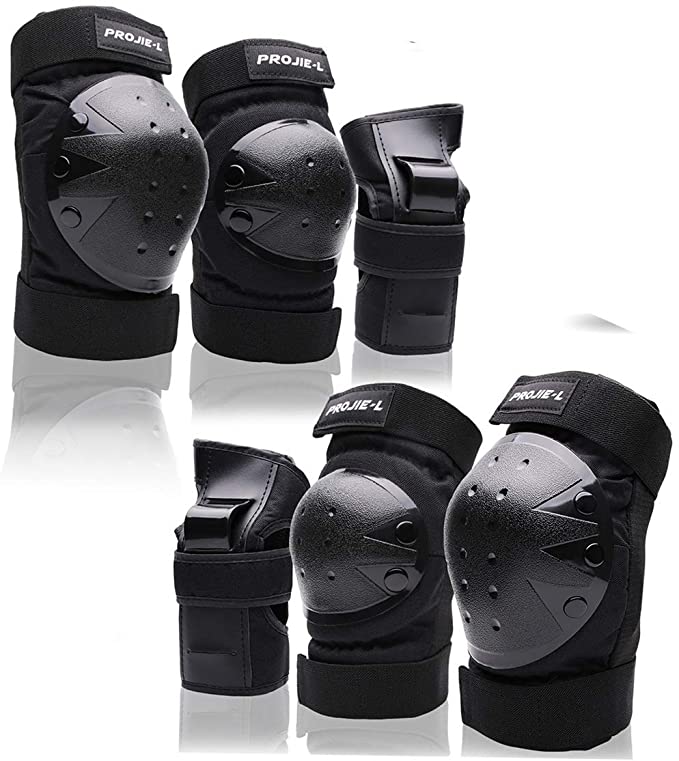 Photo 1 of   Knee Pads Elbow Pads Wrist Guards Protective Gear Set for Youth/Adult Skateboarding Roller Skating Inline Skate Cycling Bike BMX Bicycle Scootering 6pcs 
