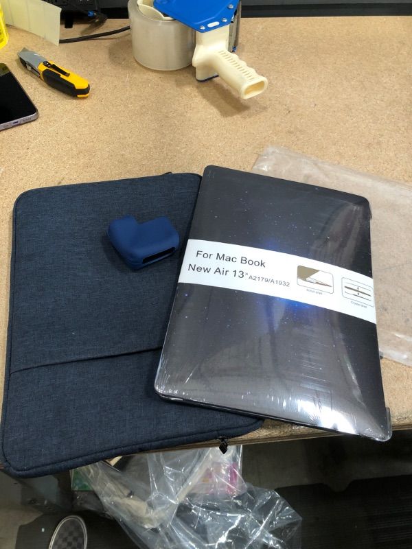 Photo 1 of KECC Compatible with MacBook Air 13 inch Case 2020 2019 2018 A1932 Touch ID Protective Plastic Hard Shell + Keyboard Cover+Sleeve + Screen Protector + Charger Case (Blue)

