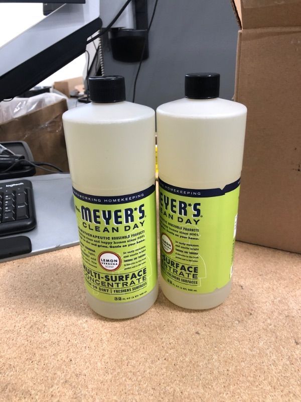 Photo 2 of ** SET SOF 2**
Mrs. Meyer's Multi-Surface Cleaner Concentrate, Use to Clean Floors, Tile, Counters, Lemon Verbena Scent, 32 oz