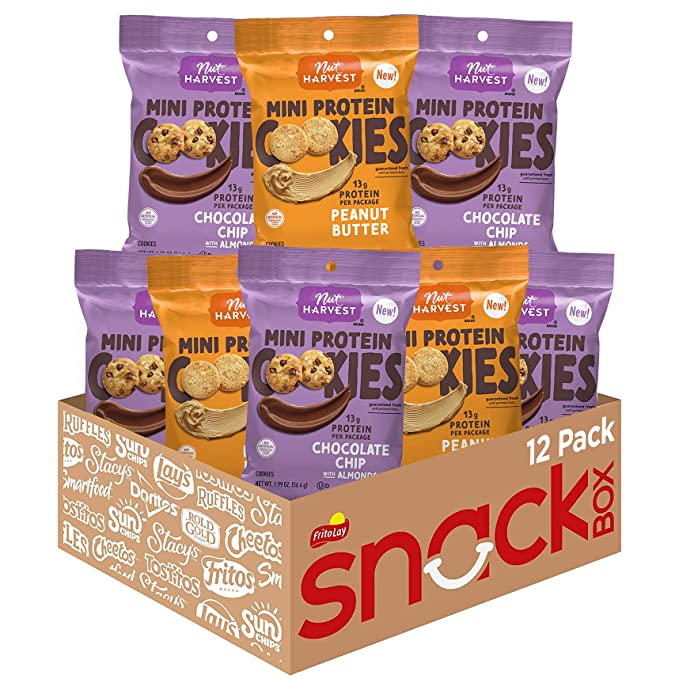 Photo 1 of ** EXP; MAR 8 2022** NON-REFUNDABLE**
Nut Harvest Mini Protein Cookies, 2 Flavor Variety Pack, 1.99 Oz, 12 Count
