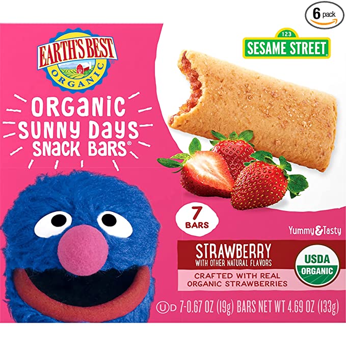 Photo 1 of ** EXP:  28 AUG 2022** NON-REFUNDABLE** SOLD AS IS**
Earth's Best Organic Sesame Street Sunny Days Toddler Snack Bars, Strawberry, 7 Count (Pack of 6)
