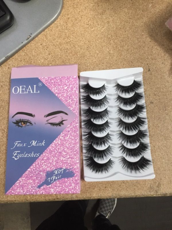 Photo 2 of **SETS OF 2**
OEAL 6D Mink Eyelashes Faux Thick Long Handmade False Eyelashes Natural Fluffy Wispy Cross Fake Eyelashes for Girls|7 Pairs Thursday Style
